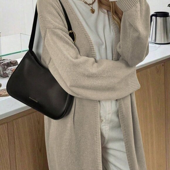 casual womens open front knit sweater cardigan - Picture 7 of 9